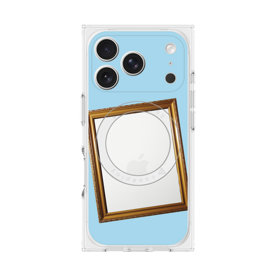 Premium Square Case with MagSafe［ Photo Frame - Light Blue ］