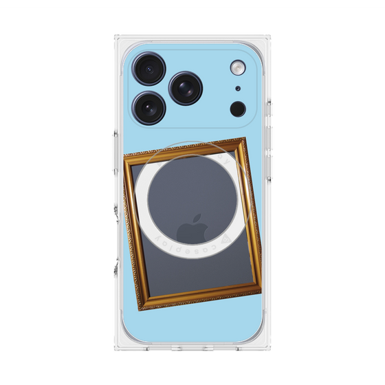 Premium Square Case with MagSafe［ Photo Frame - Light Blue ］