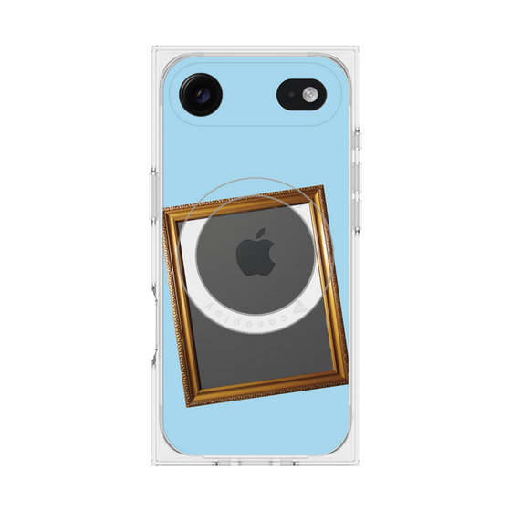 Premium Square Case with MagSafe［ Photo Frame - Light Blue ］