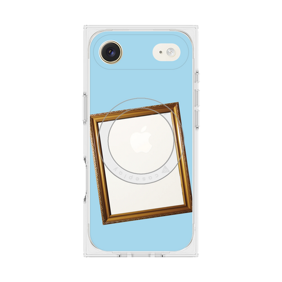 Premium Square Case with MagSafe［ Photo Frame - Light Blue ］