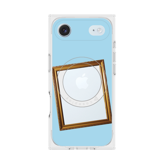 Premium Square Case with MagSafe［ Photo Frame - Light Blue ］