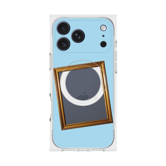 Premium Square Case with MagSafe［ Photo Frame - Light Blue ］