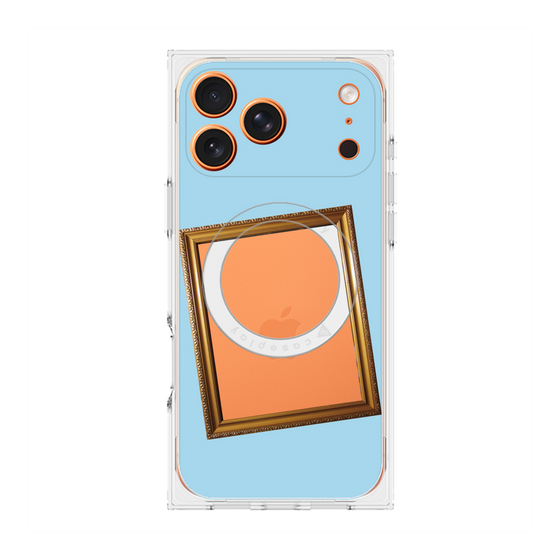 Premium Square Case with MagSafe［ Photo Frame - Light Blue ］