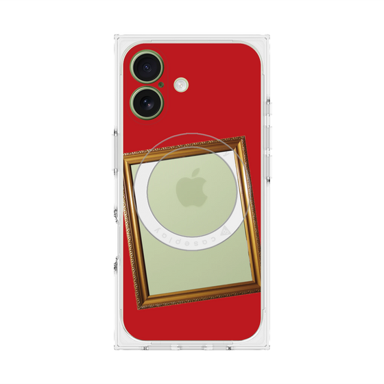 Premium Square Case with MagSafe［ Photo Frame - Red ］