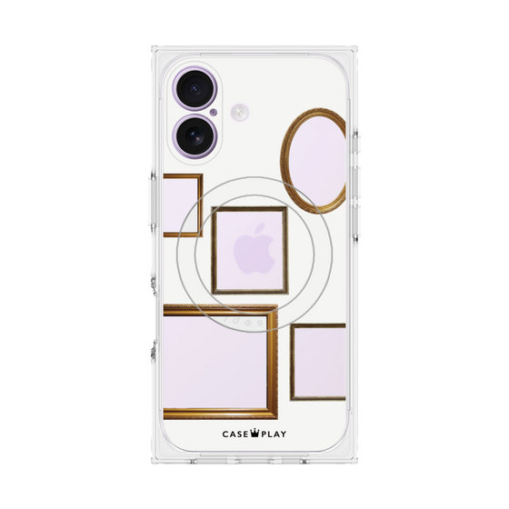 Premium Square Case with MagSafe［ Photo Frames - White ］