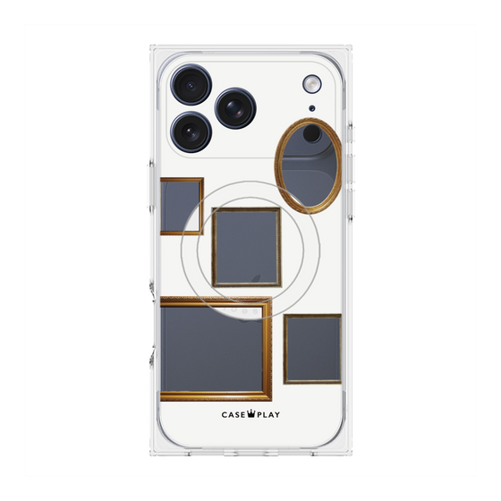 Premium Square Case with MagSafe［ Photo Frames - White ］