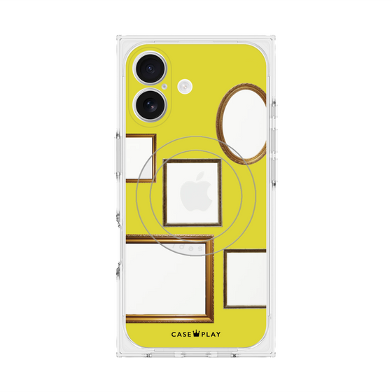 Premium Square Case with MagSafe［ Photo Frames - Yellow ］