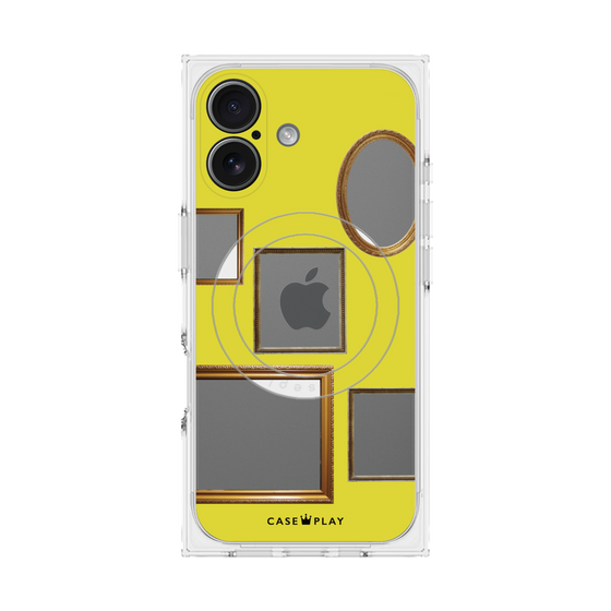 Premium Square Case with MagSafe［ Photo Frames - Yellow ］