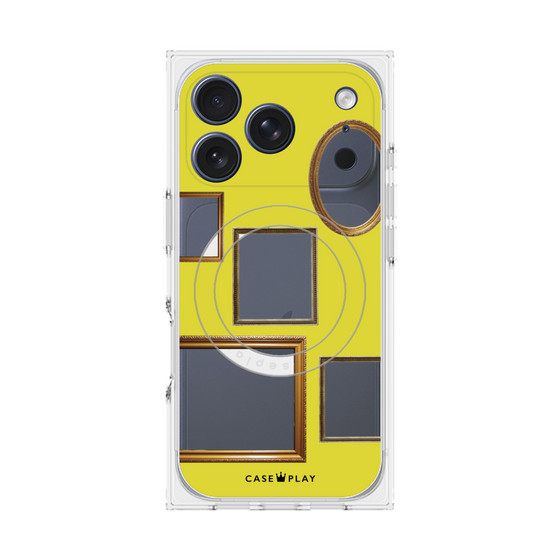 Premium Square Case with MagSafe［ Photo Frames - Yellow ］