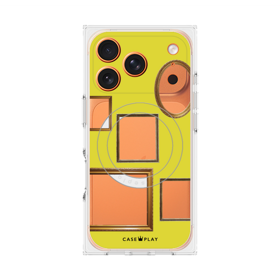 Premium Square Case with MagSafe［ Photo Frames - Yellow ］
