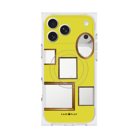 Premium Square Case with MagSafe［ Photo Frames - Yellow ］