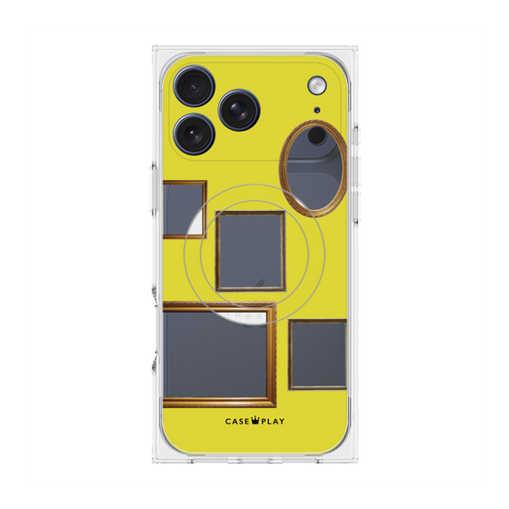 Premium Square Case with MagSafe［ Photo Frames - Yellow ］