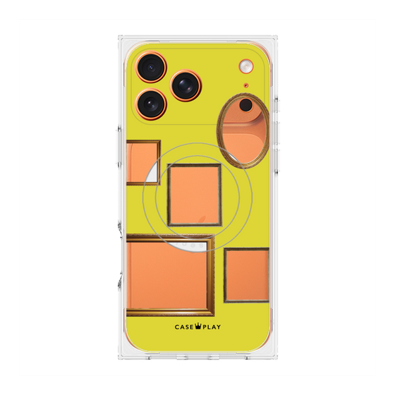 Premium Square Case with MagSafe［ Photo Frames - Yellow ］