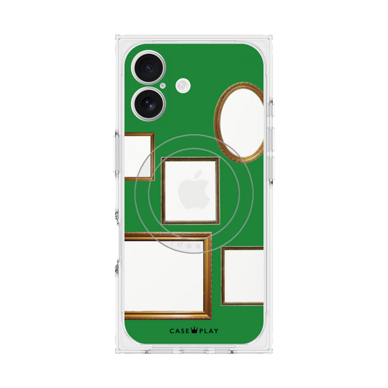 Premium Square Case with MagSafe［ Photo Frames - Green ］
