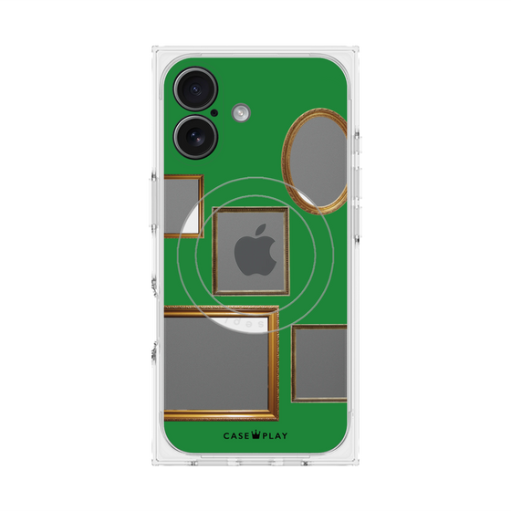Premium Square Case with MagSafe［ Photo Frames - Green ］