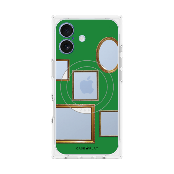 Premium Square Case with MagSafe［ Photo Frames - Green ］
