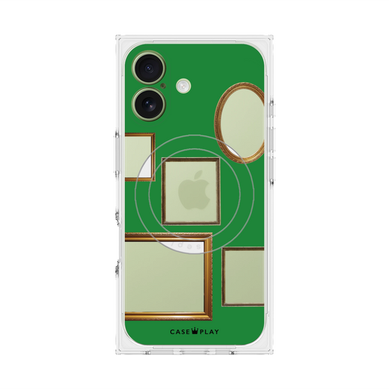 Premium Square Case with MagSafe［ Photo Frames - Green ］