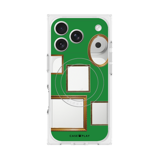 Premium Square Case with MagSafe［ Photo Frames - Green ］