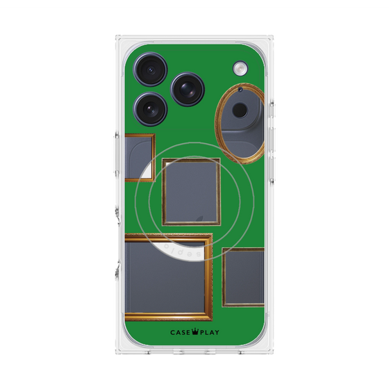 Premium Square Case with MagSafe［ Photo Frames - Green ］