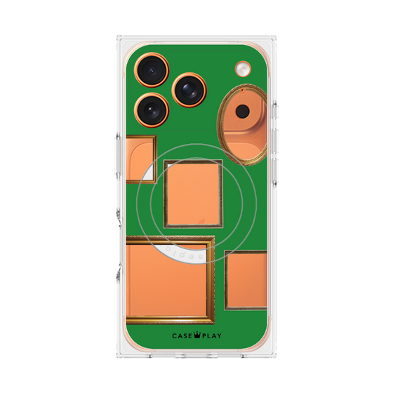 Premium Square Case with MagSafe［ Photo Frames - Green ］