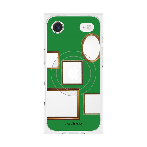 Premium Square Case with MagSafe［ Photo Frames - Green ］