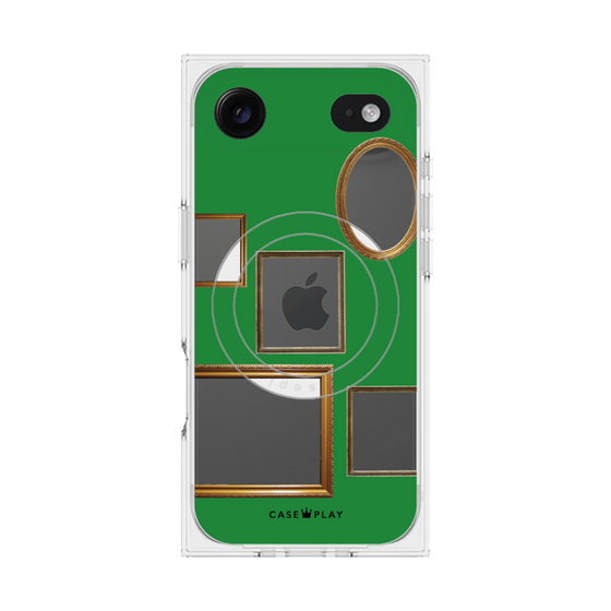 Premium Square Case with MagSafe［ Photo Frames - Green ］