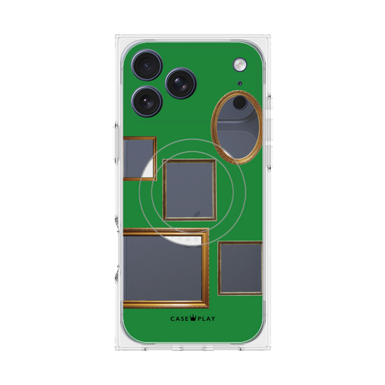 Premium Square Case with MagSafe［ Photo Frames - Green ］