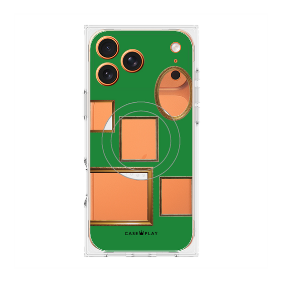 Premium Square Case with MagSafe［ Photo Frames - Green ］