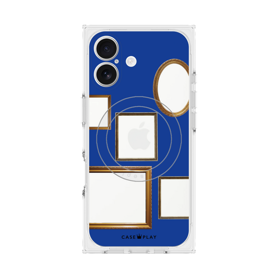 Premium Square Case with MagSafe［ Photo Frames - Blue ］