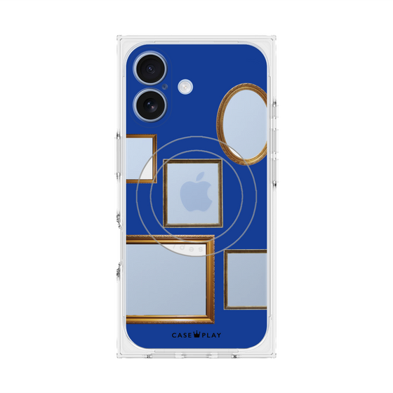 Premium Square Case with MagSafe［ Photo Frames - Blue ］