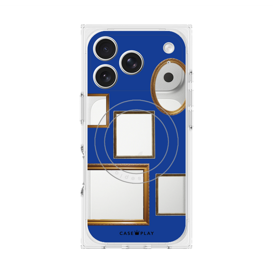 Premium Square Case with MagSafe［ Photo Frames - Blue ］