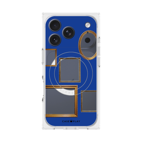 Premium Square Case with MagSafe［ Photo Frames - Blue ］