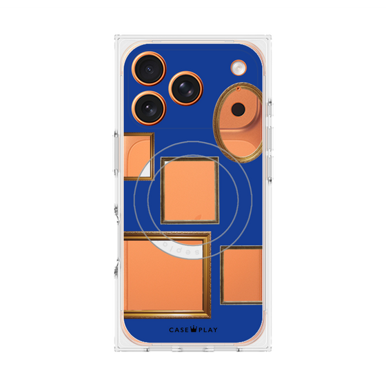 Premium Square Case with MagSafe［ Photo Frames - Blue ］