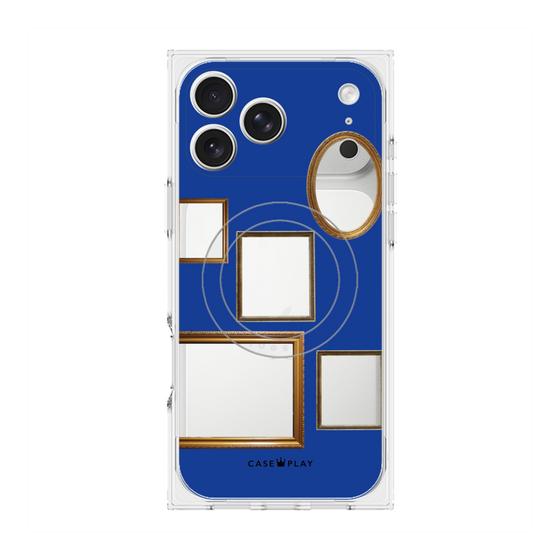 Premium Square Case with MagSafe［ Photo Frames - Blue ］