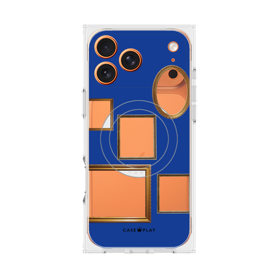 Premium Square Case with MagSafe［ Photo Frames - Blue ］