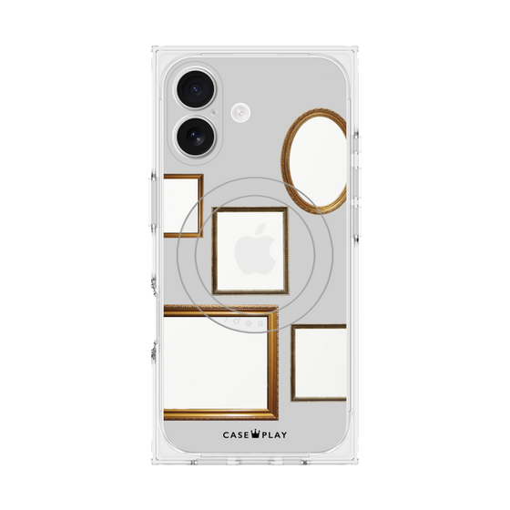 Premium Square Case with MagSafe［ Photo Frames - Light Gray ］