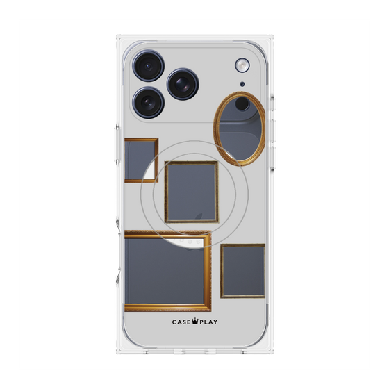 Premium Square Case with MagSafe［ Photo Frames - Light Gray ］