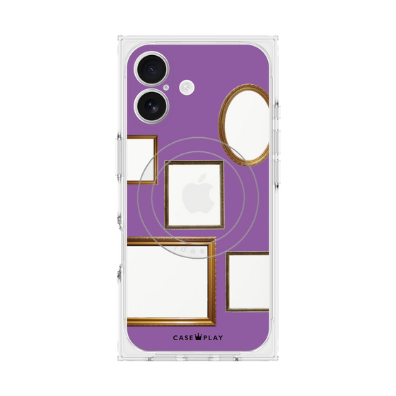 Premium Square Case with MagSafe［ Photo Frames - Purple ］