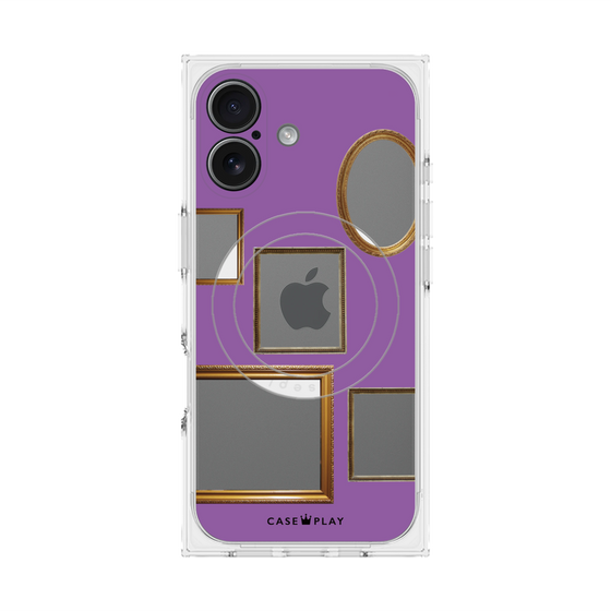 Premium Square Case with MagSafe［ Photo Frames - Purple ］