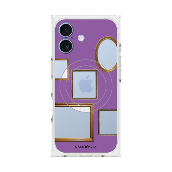 Premium Square Case with MagSafe［ Photo Frames - Purple ］