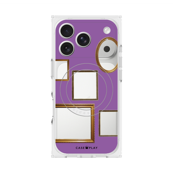 Premium Square Case with MagSafe［ Photo Frames - Purple ］