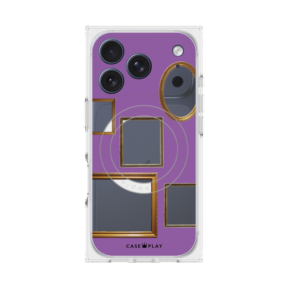 Premium Square Case with MagSafe［ Photo Frames - Purple ］