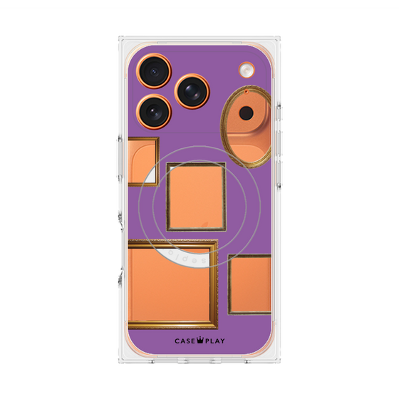 Premium Square Case with MagSafe［ Photo Frames - Purple ］