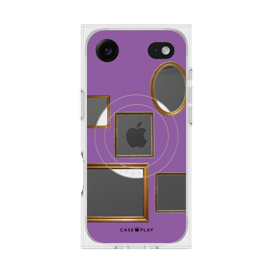 Premium Square Case with MagSafe［ Photo Frames - Purple ］