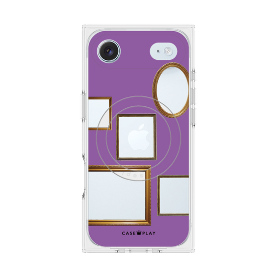 Premium Square Case with MagSafe［ Photo Frames - Purple ］