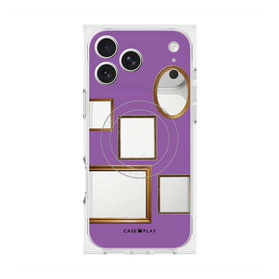 Premium Square Case with MagSafe［ Photo Frames - Purple ］