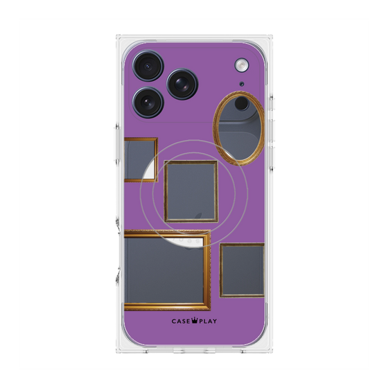 Premium Square Case with MagSafe［ Photo Frames - Purple ］