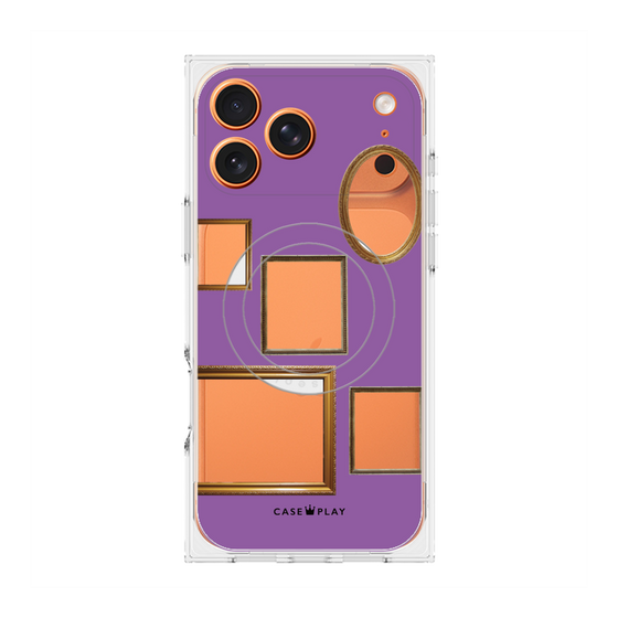 Premium Square Case with MagSafe［ Photo Frames - Purple ］