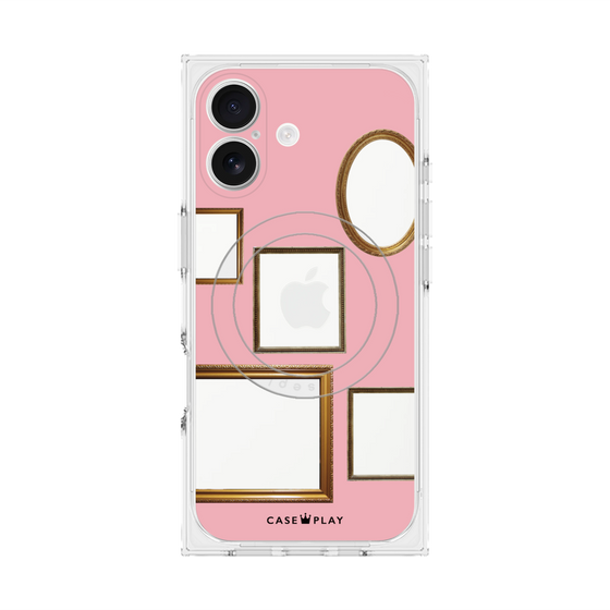 Premium Square Case with MagSafe［ Photo Frames - Pink ］