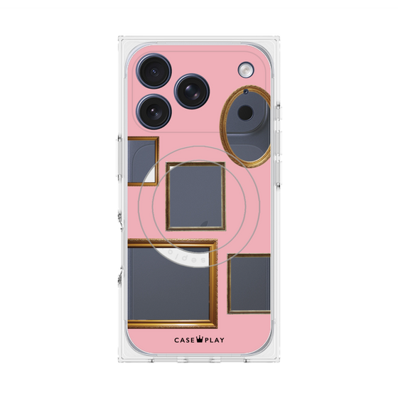 Premium Square Case with MagSafe［ Photo Frames - Pink ］